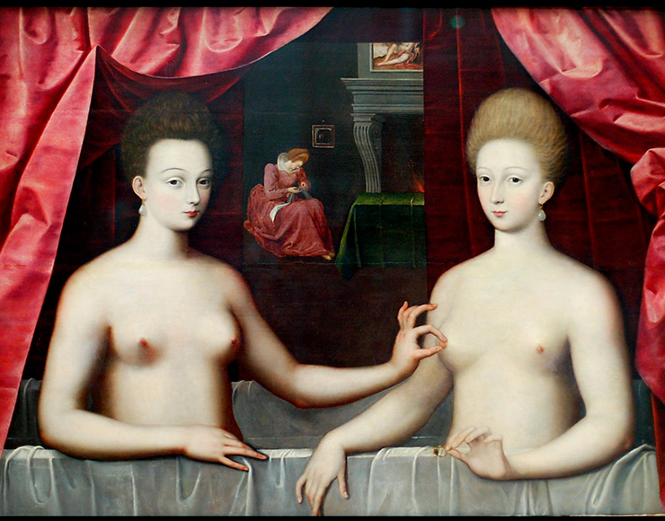 Gabrielle d'Estrées y su hermana (1595) anónimo